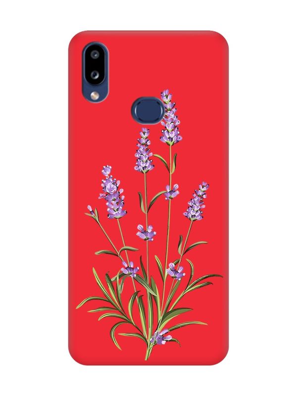 Матовий червоний чохол на Samsung Galaxy A10ѕ A107 :: Гілочки лаванди (принт 266)