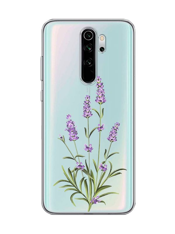 Прозорий чохол на Xiaomi Redmi Note 8 Pro :: Гілочки лаванди (принт 266)