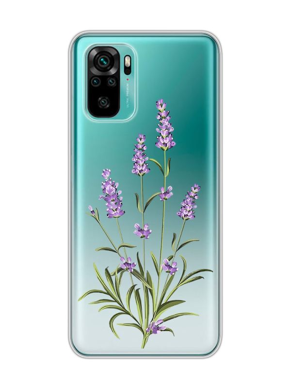 Прозорий чохол на Xiaomi Redmi Note 10 / Note 10s  :: Гілочки лаванди (принт 266)