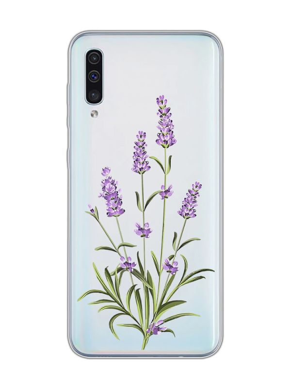 Прозорий чохол на Samsung Galaxy A50 (2019) A505 :: Гілочки лаванди (принт 266)