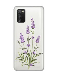 Прозорий чохол для Samsung Galaxy A02s :: Гілочки лаванди (принт 266)