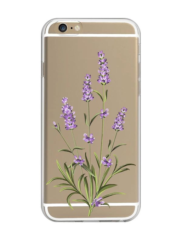 Прозорий чохол на iPhone 6/6s :: Гілочки лаванди (принт 266)