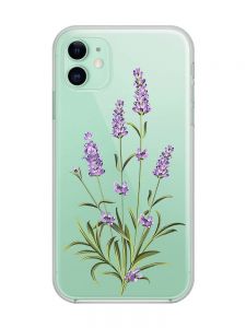 Прозорий чохол на Apple iPhone 11 (6,1) :: Гілочки лаванди (принт 266)