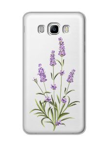 Прозорий чохол на SAMSUNG Galaxy J7(2016) J710 :: Гілочки лаванди (принт 266)