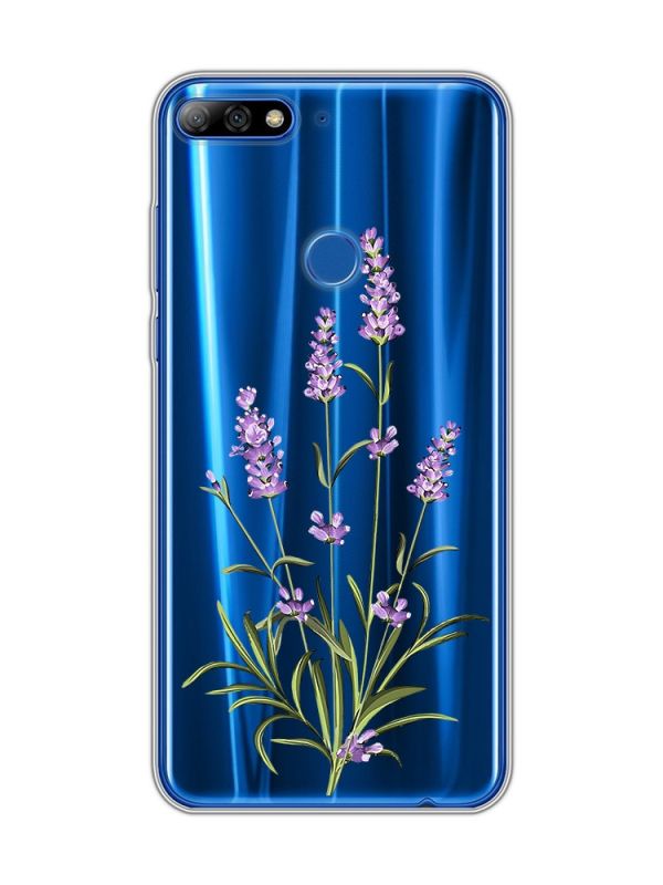 Прозорий чохол на Huawei Y7 2018 / Y7 prime 2018 :: Гілочки лаванди (принт 266)