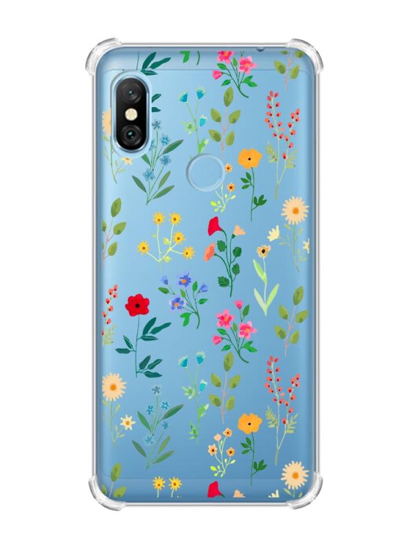 Чохол з потовщеними кутами на Xiaomi Redmi Note 6 Pro :: Квітковий фон (принт 269)