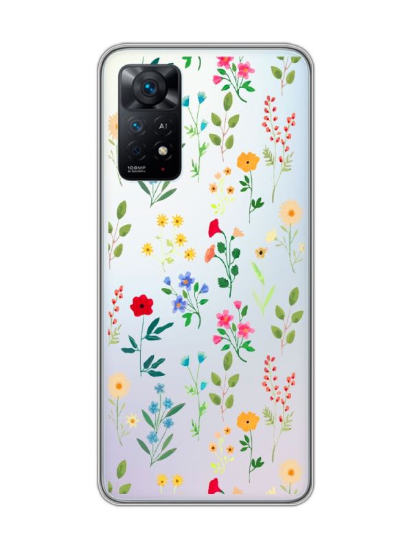 Прозорий чохол на Xiaomi Redmi Note 11 Pro :: Квітковий фон (принт 269)