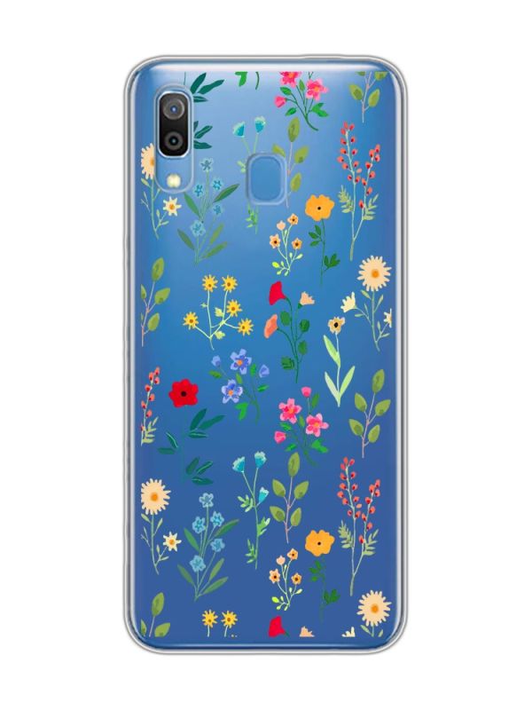 Прозорий чохол для Samsung Galaxy A30 (2019)/A20 (2019) :: Квітковий фон (принт 269)