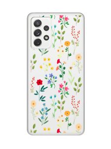 Прозорий чохол на Samsung Galaxy A72/A725 :: Квітковий фон (принт 269)