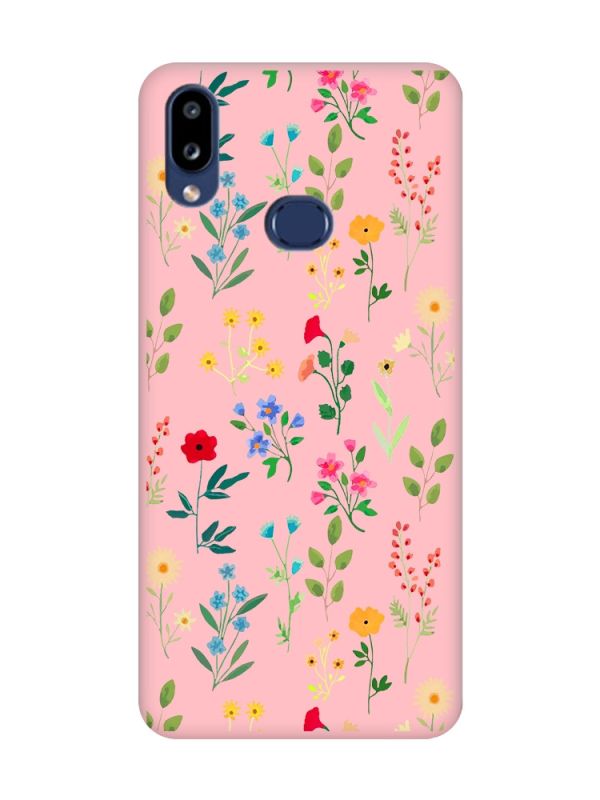 Матовий рожевий чохол на Samsung Galaxy A10ѕ A107 :: Квітковий фон (принт 269)