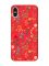 Матовий червоний чохол на iPhone XS MAX :: Квітковий фон (принт 269)