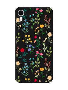 Матовий чорний чохол на Apple iPhone XR :: Квітковий фон (принт 269)