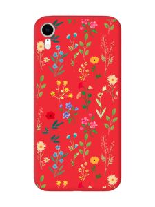 Матовий червоний чохол на Apple iPhone XR :: Квітковий фон (принт 269)