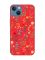 Матовий червоний чохол на Apple iPhone 13 :: Квітковий фон (принт 269)