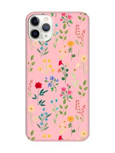 Матовий рожевий чохол на iPhone 11 Pro Max (6.5) :: Квітковий фон (принт 269)
