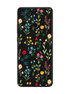 Матовий чорний чохол на Xiaomi Redmi 10C :: Квітковий фон (принт 269)