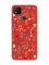 Матовий червоний чохол на Xiaomi Redmi 9C / 10A :: Квітковий фон (принт 269)
