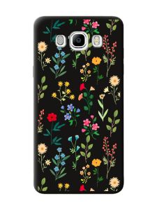 Матовий чорний чохол на Samsung Galaxy J7(2016) J710 :: Квітковий фон (принт 269)
