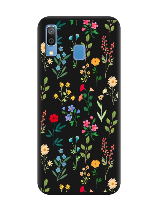 Матовий чорний чохол на Samsung Galaxy A30 (2019) / A20 (2019) :: Квітковий фон (принт 269)