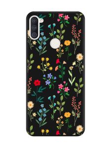 Матовий чорний чохол на Samsung Galaxy A11 :: Квітковий фон (принт 269)