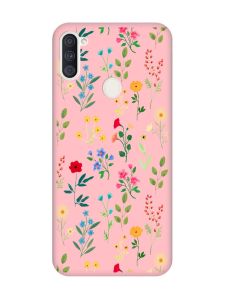 Матовий рожевий чохол на Samsung Galaxy A11 :: Квітковий фон (принт 269)