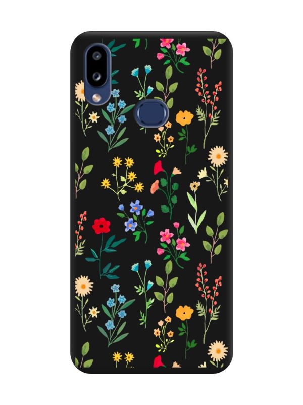 Матовий чорний чохол на Samsung Galaxy A10ѕ A107 :: Квітковий фон (принт 269)