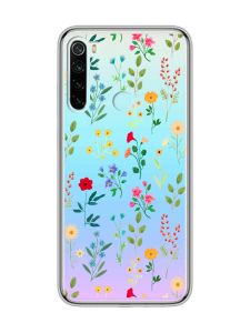 Прозорий чохол на Xiaomi Redmi Note 8  :: Квітковий фон (принт 269)