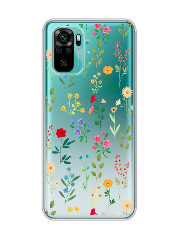 Прозорий чохол на Xiaomi Redmi Note 10 / Note 10s  :: Квітковий фон (принт 269)