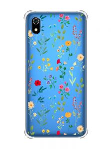 Чохол з потовщеними кутами для Xiaomi Redmi 7A :: Квітковий фон (принт 269)