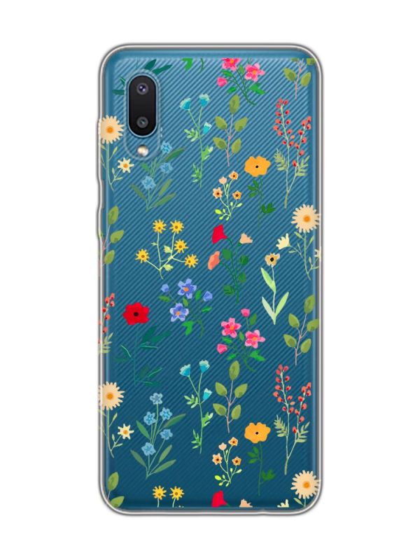 Прозорий чохол на Samsung Galaxy A02/A022 (2021) :: Квітковий фон (принт 269)