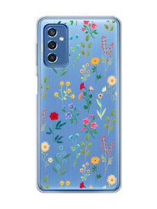 Прозорий чохол на Samsung Galaxy M52 :: Квітковий фон (принт 269)