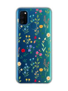 Прозорий чохол на Samsung Galaxy M30s/М21  :: Квітковий фон (принт 269)