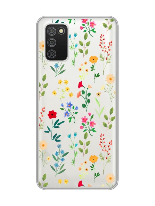 Прозорий чохол для Samsung Galaxy A02s :: Квітковий фон (принт 269)