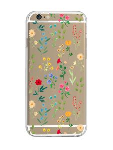 Прозорий чохол на iPhone 6/6s :: Квітковий фон (принт 269)