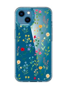Прозорий чохол для iPhone 13 mini :: Квітковий фон (принт 269)