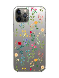 Прозорий чохол на iPhone 12 Pro Max :: Квітковий фон (принт 269)