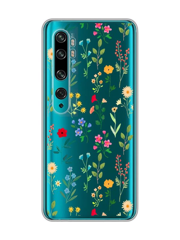 Прозорий чохол на Xiaomi Mi Note 10/Note 10 Pro :: Квітковий фон (принт 269)