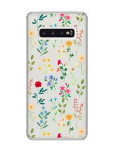 Прозорий чохол на Samsung Galaxy S10 :: Квітковий фон (принт 269)