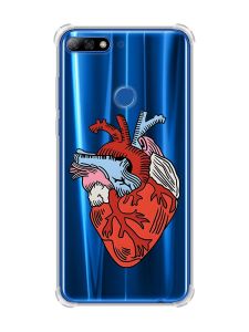 Чохол з потовщеними кутами на Huawei Y7 2018/Y7 Prime 2018 :: Серце анатомічне (принт 250)