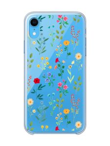 Прозорий чохол на iPhone XR :: Квітковий фон (принт 269)