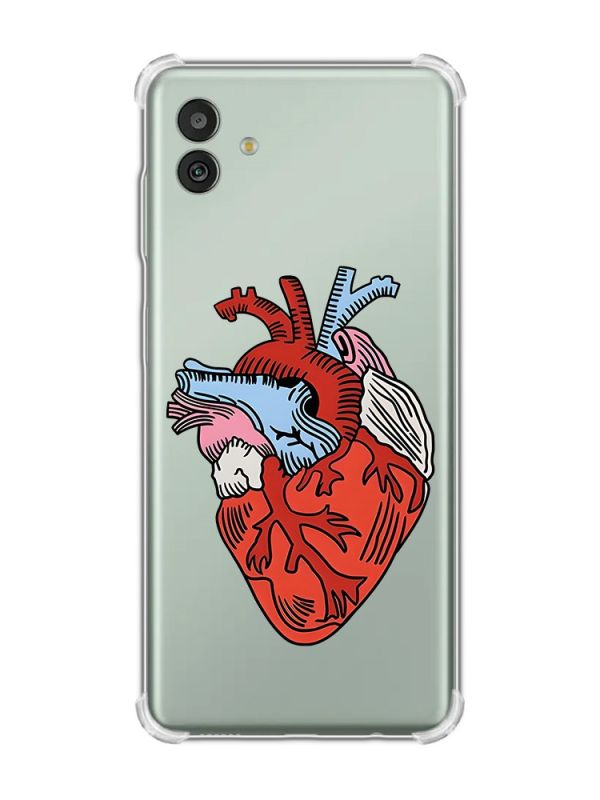 Чохол з потовщеними кутами на Samsung Galaxy M13 5G :: Серце анатомічне (принт 250)