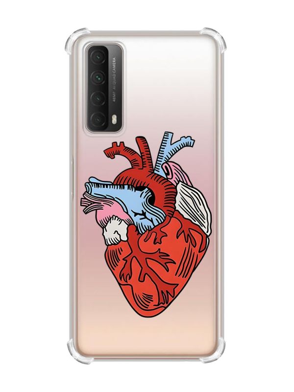 Чохол з потовщеними кутами на Huawei P Smart 2021 :: Серце анатомічне (принт 250)