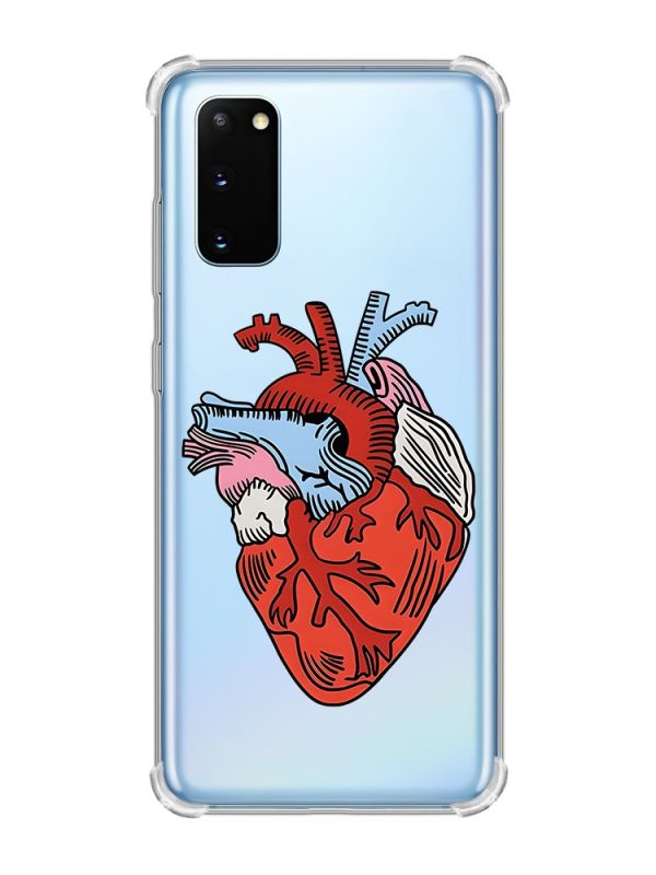 Чохол із потовщеними кутами на Samsung Galaxy S20 Plus :: Серце анатомічне (принт 250)