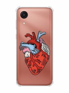Чохол з потовщеними кутами на Samsung Galaxy A03 Core/A032 :: Серце анатомічне (принт 250)