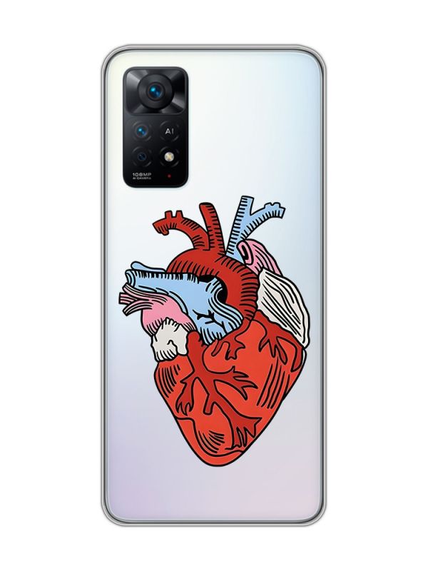 Прозорий чохол на Xiaomi Redmi Note 11 Pro :: Серце анатомічне (принт 250)