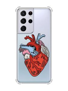 Чохол з потовщеними кутами на Samsung Galaxy S21 Ultra :: Серце анатомічне (принт 250)