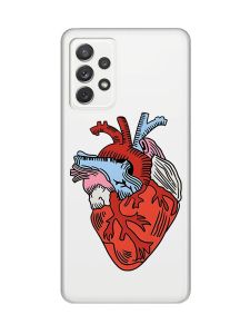 Прозорий чохол на Samsung Galaxy A72/A725 :: Серце анатомічне (принт 250)