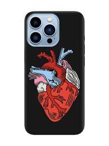 Матовий чорний чохол на Apple iPhone 13 Pro Max :: Серце анатомічне (принт 250)