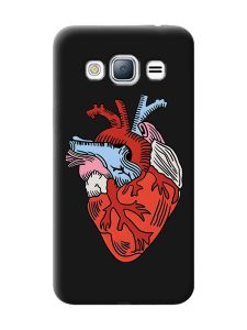 Матовий чорний чохол на Samsung Galaxy J3 / J310 :: Серце анатомічне (принт 250)