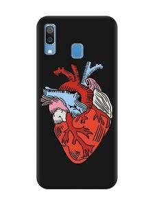 Матовий чорний чохол на Samsung Galaxy A30 (2019) / A20 (2019) :: Серце анатомічне (принт 250)